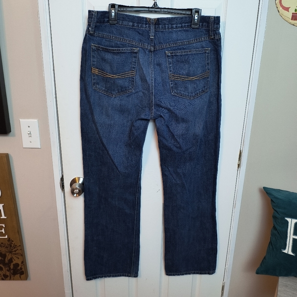 Ariat M4 Jeans Men's Size 34x32 Low Rise Boot Dark Wash Western Denim Cowboy - Picture 4 of 9